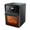 Cor preta/azul/alaranjada do forno limpo fácil da frigideira do ar quente com luz interna